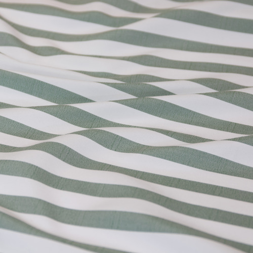 Sage Stripe Frankie Quilt Cover Set