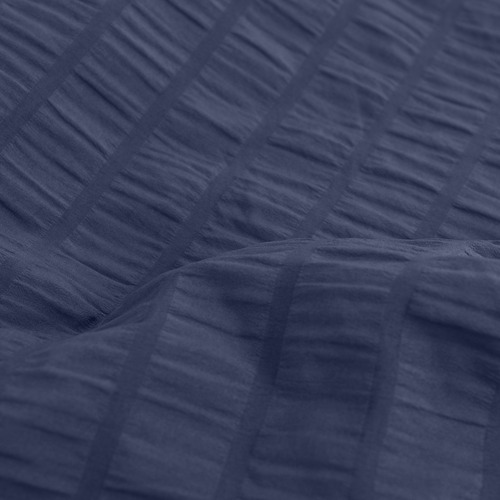 Navy Byron Seersucker Quilt Cover Set