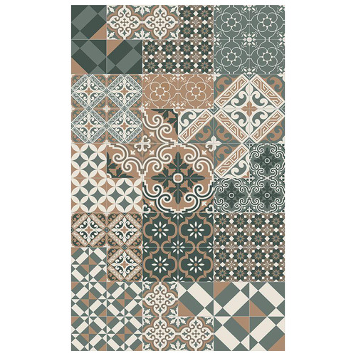Green Eclectic Vinyl Floor Mat Temple & ster