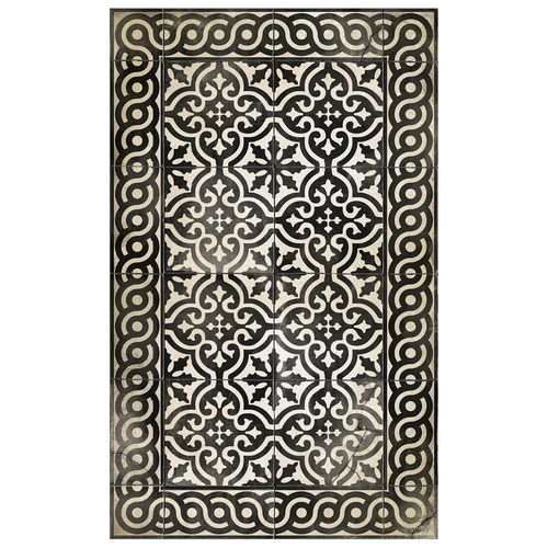 Moorish Mats Black & White Concrete Mountain Floor Mat Temple & ster