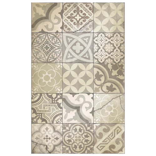 Natural Antique Eclectic Vinyl Mat