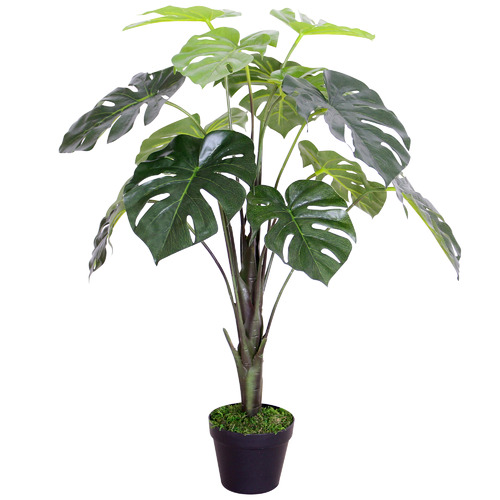 70cm Potted Faux Monstera Plant Temple & ster
