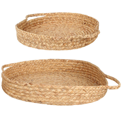 2 Piece Ali Seagrass Decorative Tray Set