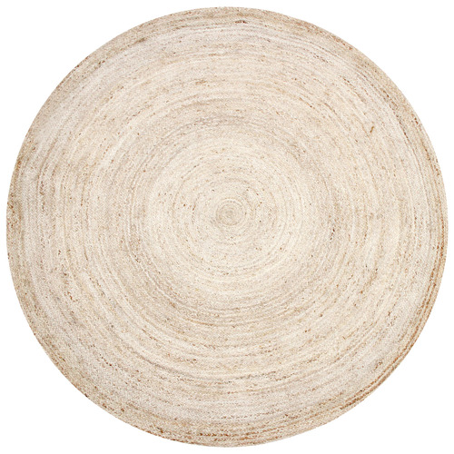 Natural Minu Hand Made Jute Round Floor Mat Temple Webster