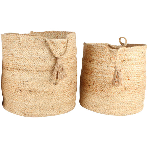 Papaya&Patina 2 Piece Breeze Jute Basket Set with Tassels Temple