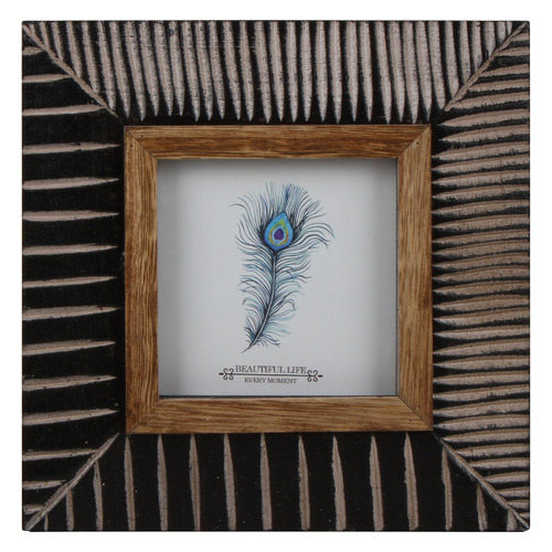 Dark Timber Lagos 1.97 x 1.97" Photo Frame Temple & Webster