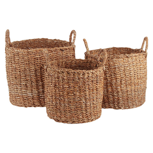 3 Piece Melanie Seagrass Laundry Basket Set | Temple & Webster