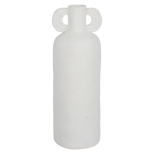 White Tall Virgo Dolomite Vase
