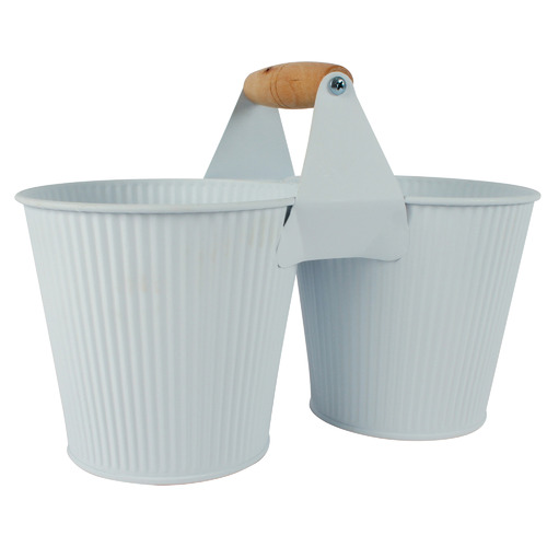 Maja Emboss 2 Aluminium Planter Pot with Handle
