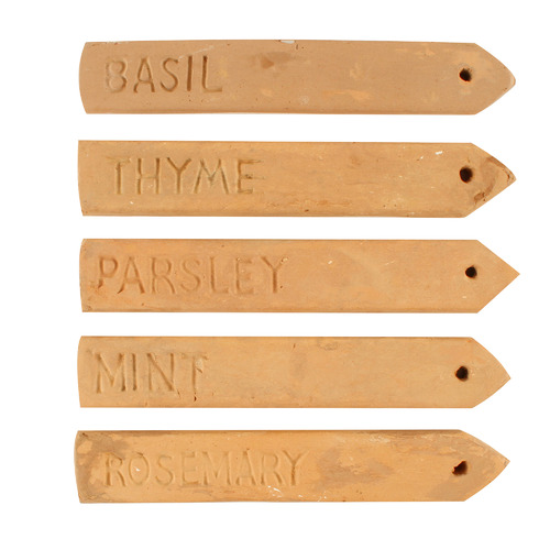 5 Piece Caharin Straight Terracotta Veggie Marker Set