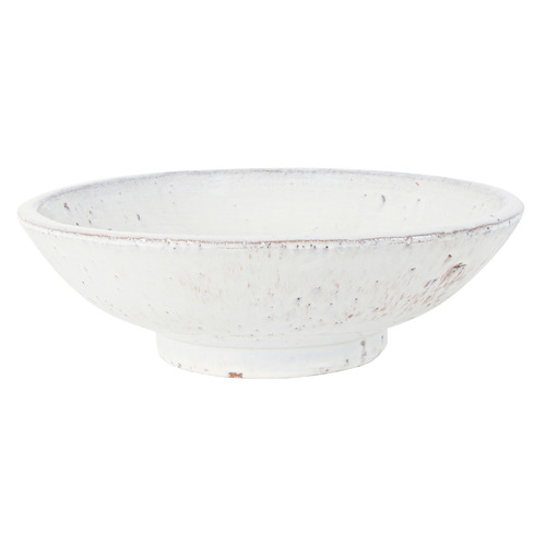 31cm White Daliah Terracotta Bowl