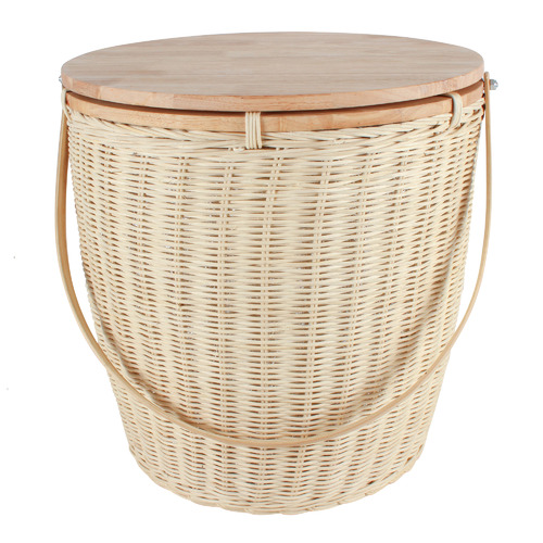 Tulum Insulated Rattan & Bamboo Picnic Basket