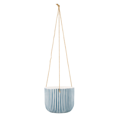 Jade Striped Hanging Planter