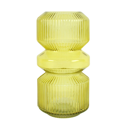 Bil Ribbed Glass Vase