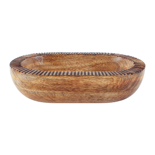 Natural Imer 30cm Mango Wood Serving Bowl