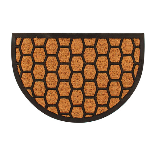 Papaya&Patina Natural HalfRound Coir Doormat Temple & ster