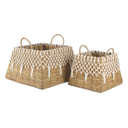 2 Piece Philipa Seagrass Basket Set | Temple & Webster