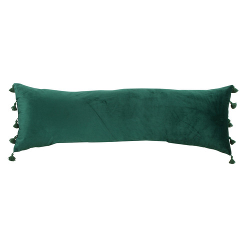 Papaya&Patina Emerald Bette Velvet Lumbar Cushion | Temple & Webster