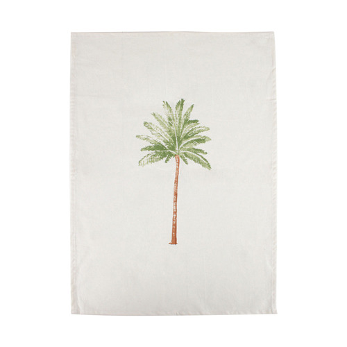 2 Piece St Barts Palm Tree Cotton Teatowel Set