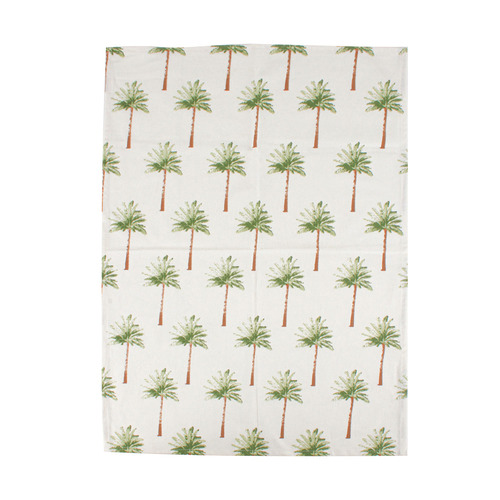 2 Piece St Barts Palm Tree Cotton Teatowel Set