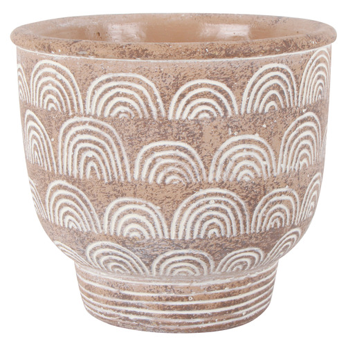 24cm Terracotta Blaine Arc Cement Planter