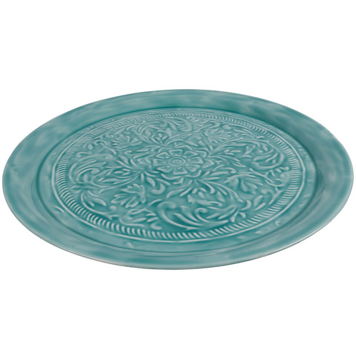 Turquoise Roe Round Plate