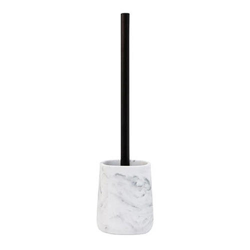 Papaya&Patina 2 Piece Marble Toilet Brush & Holder Set Temple & ster