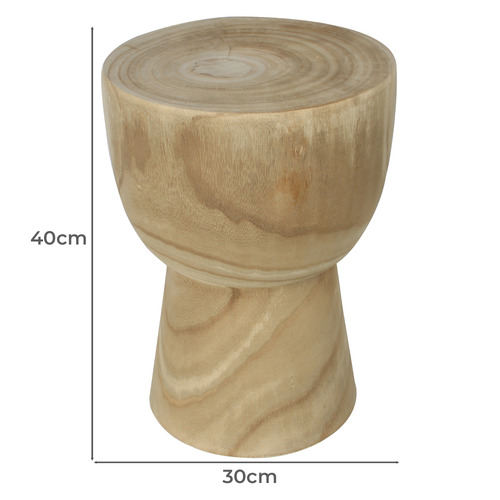 Nadia Paulownia Wood Side Table