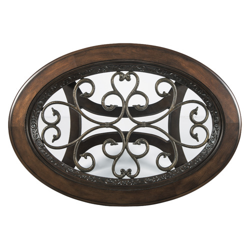 Brown Windsor Oval Birch Wood Coffee Table