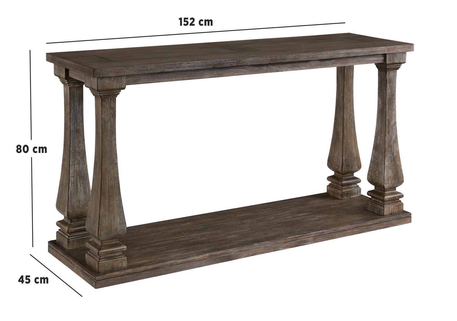 Gallatin Elm Wood Console Table