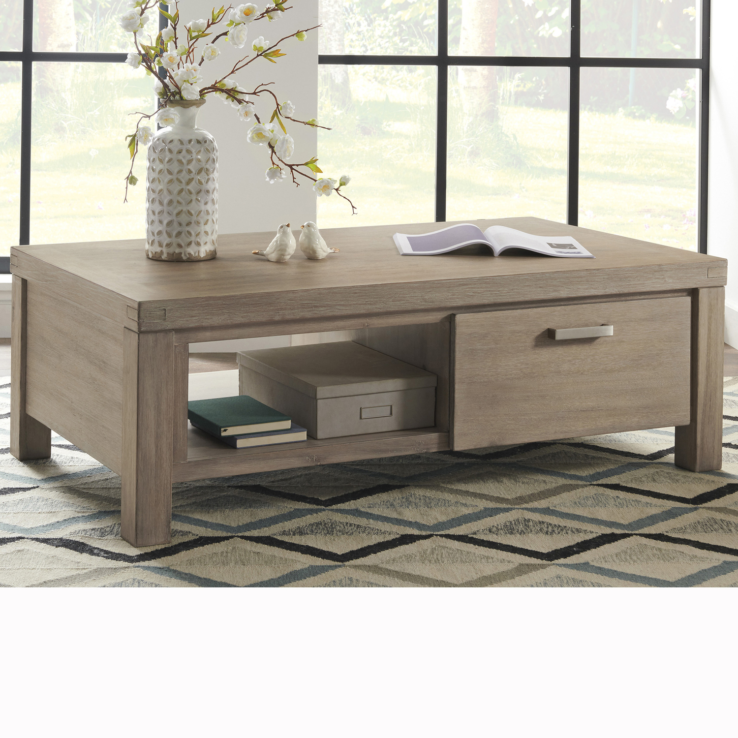 Rinoah Acacia Wood Coffee Table