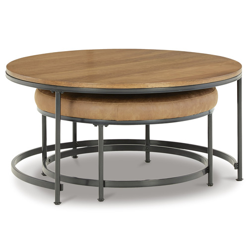 Anita Design Living 2 Piece Aydin Coffee Table & Ottoman Set Temple