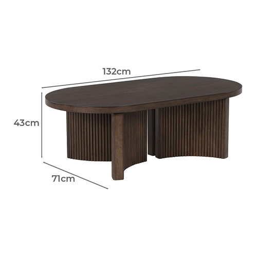 Clyde Acacia Wood Coffee Table