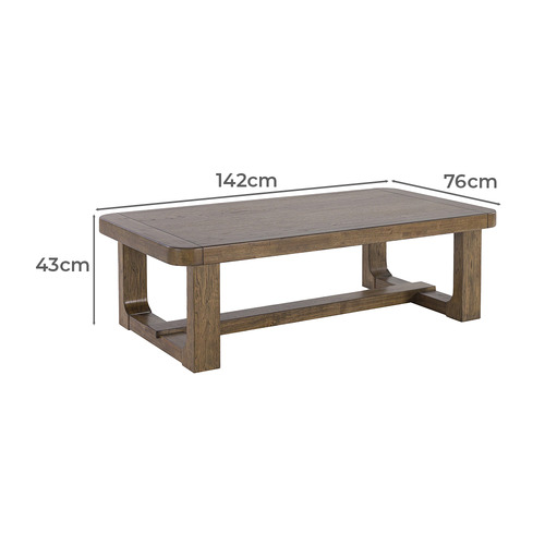 Swan Acacia Wood Coffee Table