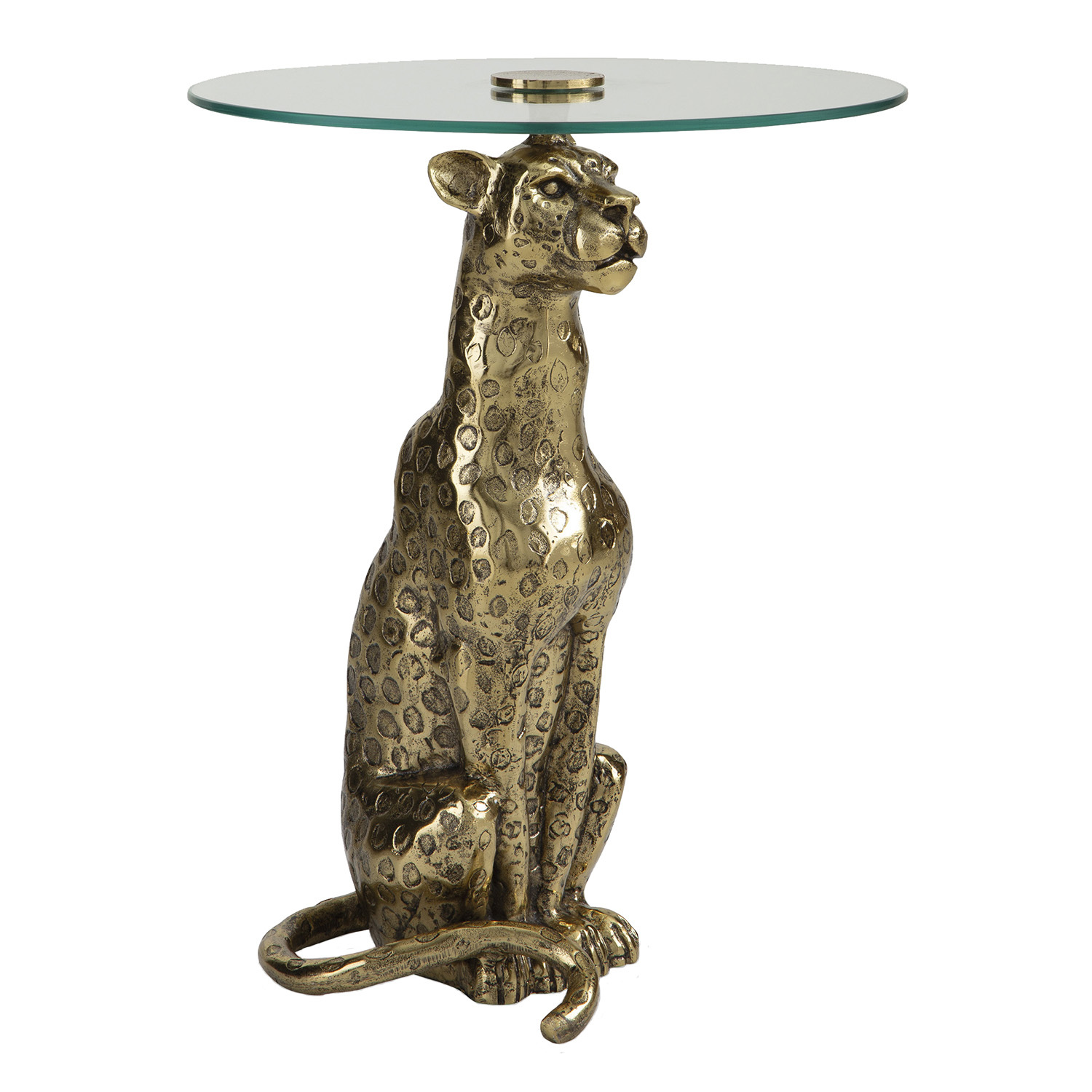 Clayton Leopard Aluminium Side Table