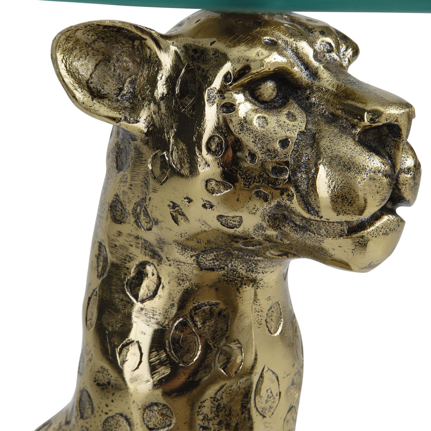 Clayton Leopard Aluminium Side Table