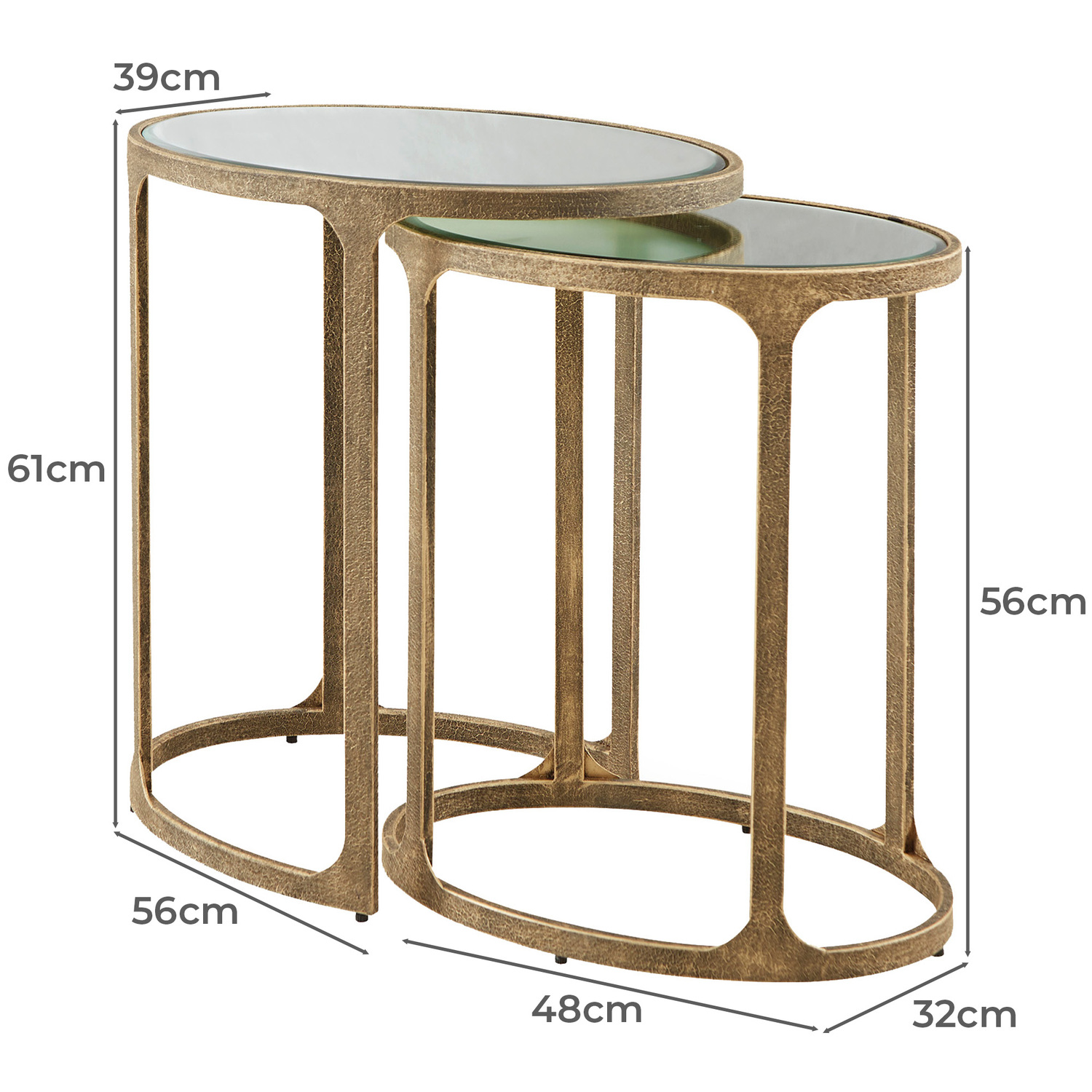 2 Piece Sienna Nesting Side Table Set