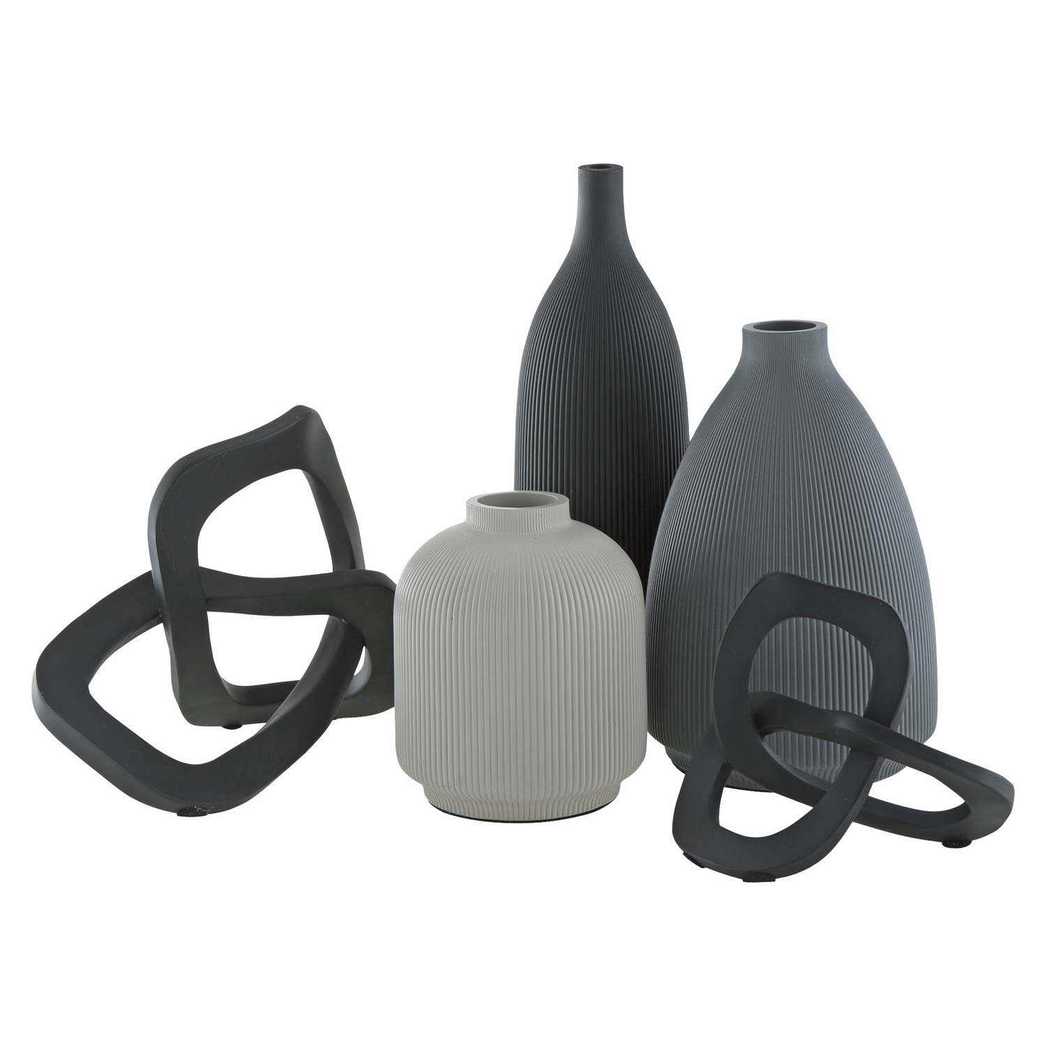 5 Piece Nythic Vase & Sculpture Set