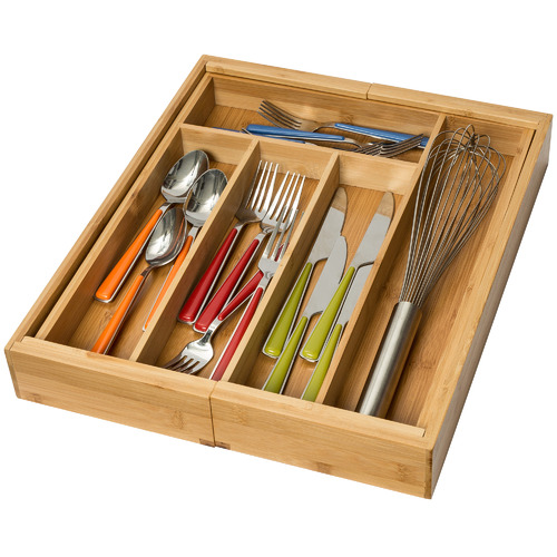 Kesthome Bamboo Expandable Cutlery Tray Reviews Temple Webster