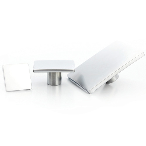 Satin Chrome Tile Zamak Knob