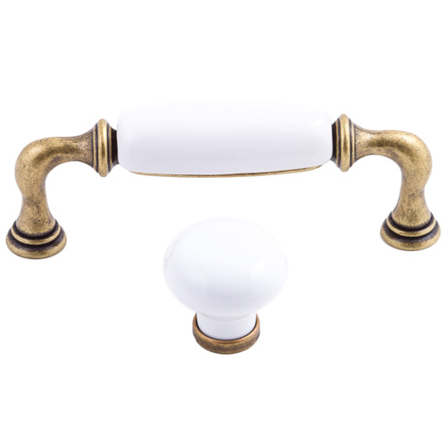 11cm Manor Zamak & Porcelain Handle