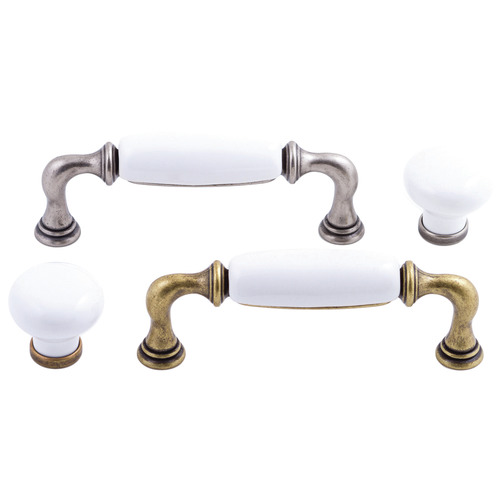 11cm Manor Zamak & Porcelain Handle