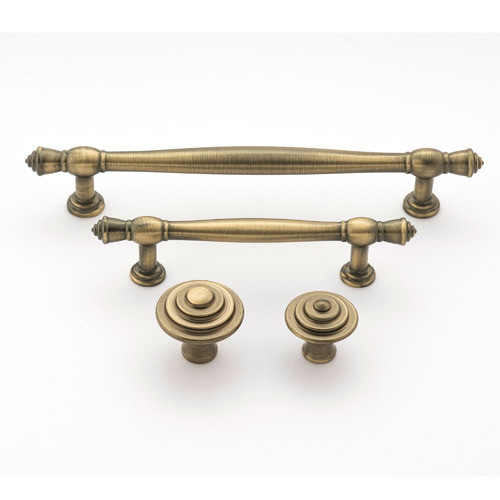 Brushed Antique Brass Bentleigh Cabinet Handle