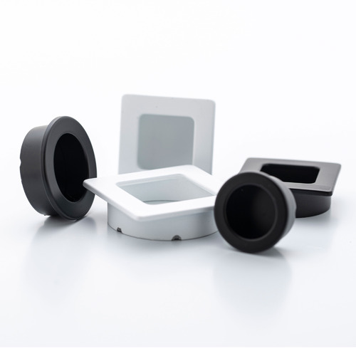 Matte White Flush Cabinet Handle