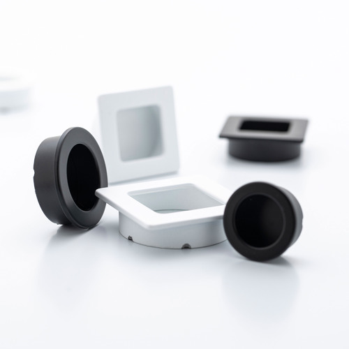 Matte White Flush Cabinet Handle