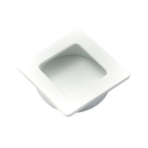 Matte White Flush Cabinet Handle