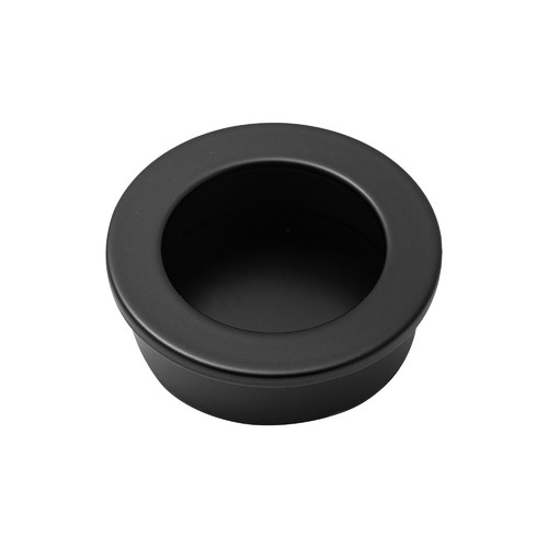 Matte Black Round Flush Cabinet Handle | Temple & Webster