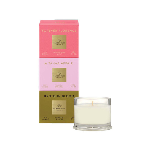 3 Piece Forever Florence A Tahaa & Affair Kyoto in Bloom Candle Set