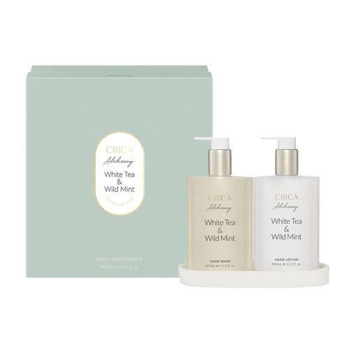 450ml Kitchen Alchemy White Tea & Wild Mint Hand Care Set