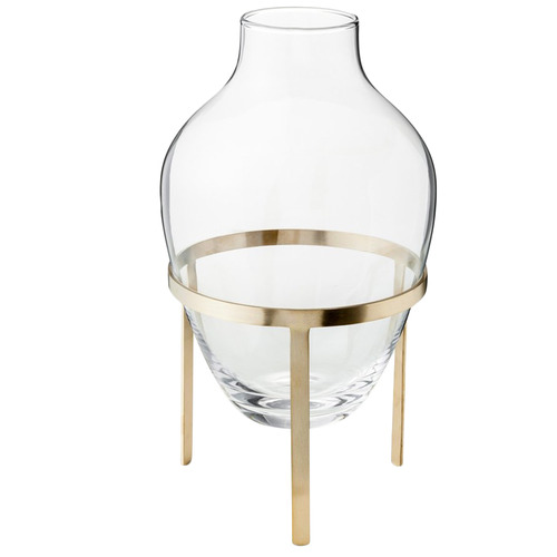 Large Clear Adorn Glass Vase with Stand Temple & ster